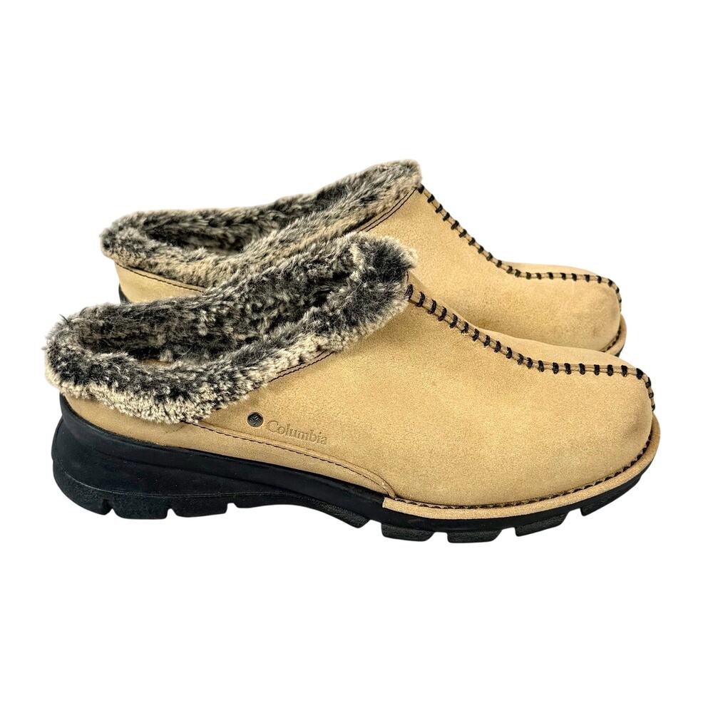 Columbia Cortina Mules Womens 7.5 Suede Slip On Clogs Shoes